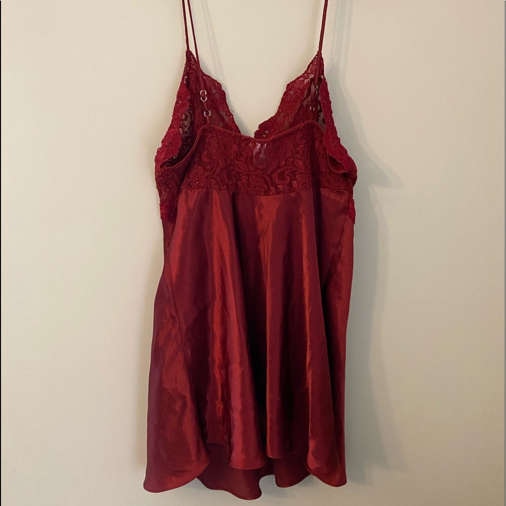 vintage red lace slip - Picture 3 of 4